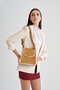 Lucky Bees Bolso Bandolera Camel y Crema